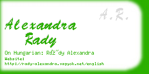 alexandra rady business card